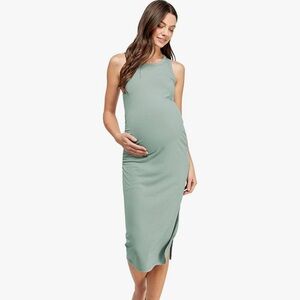 Elegant Green Maternity Dress